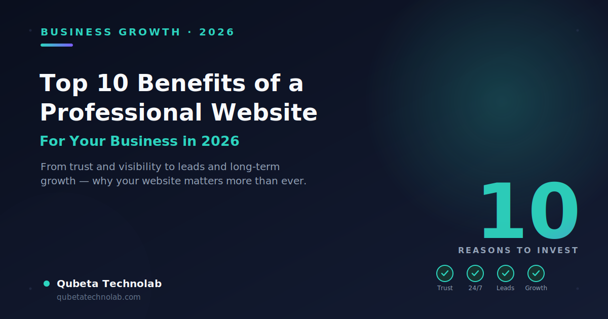 Top 10 Benefits of Having a Professional Website for Your Business in 2026