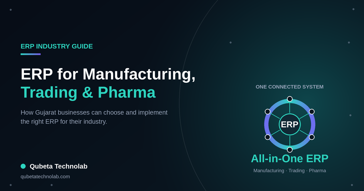 ERP for Manufacturing, Trading and Pharma Companies: An Industry-wise Guide - Qubeta Technolab